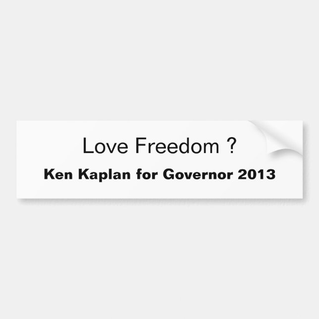 Love Freedom ? Bumper Sticker (Front)