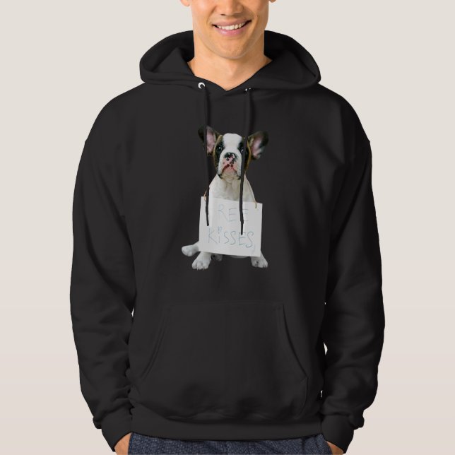 Love French Bulldog  Frenchie Mom Dad Dog Puppy Pe Hoodie (Front)