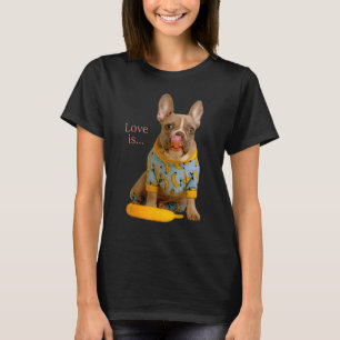 Love French Bulldog Frenchie Mom Dad Dog Puppy Pe T-Shirt