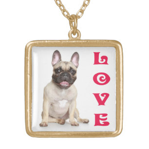 Love French Bulldog Puppy Dog Pendent Necklace