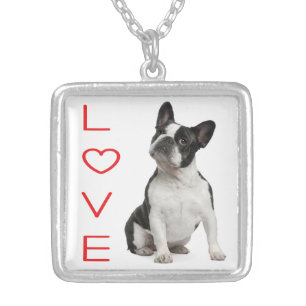 Love French Bulldog Puppy Dog Pendent Necklace
