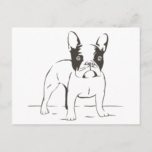 Love French Bulldog Puppy Dog Post Card