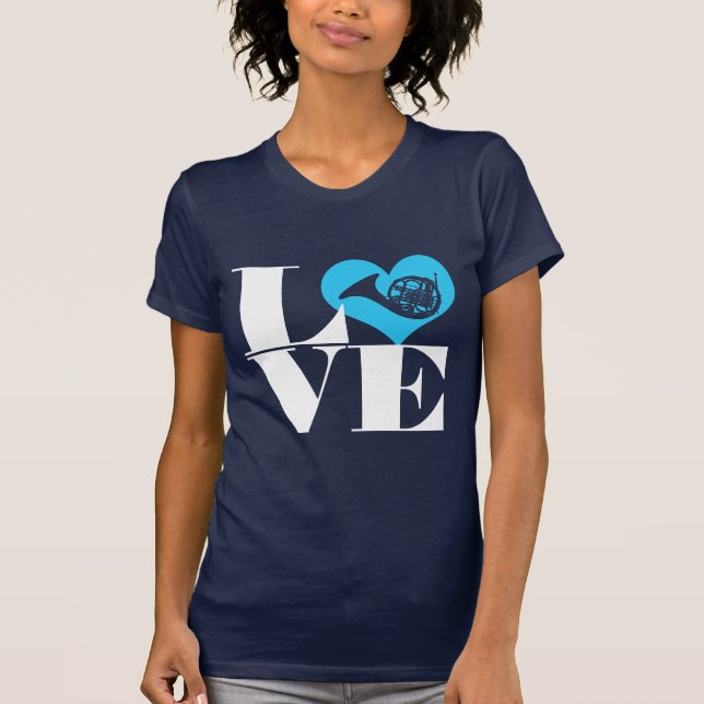 Love French Horn T-shirt (Front)