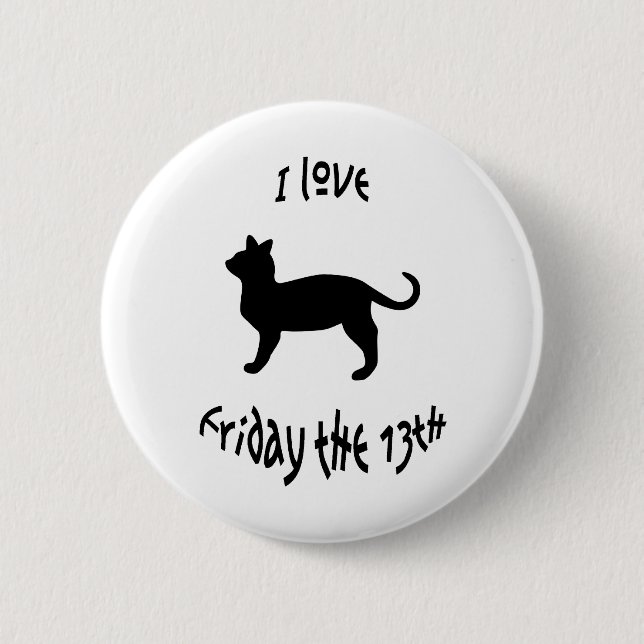 Love Friday The 13th Pinback Button (Front)
