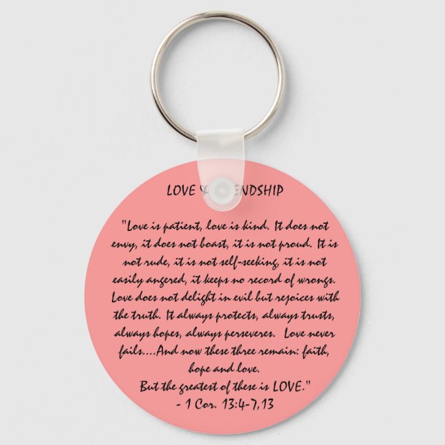 Love & Friendship Keychain (Front)