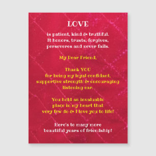 Love & Friendship Magnetic Greeting Card