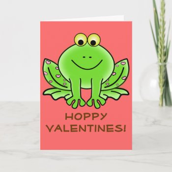 Love Frog Funny Greeting: Hoppy Valentine's Day card