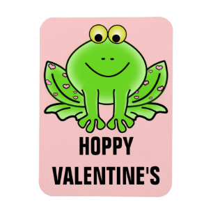 Love Frog Funny Greeting: Hoppy Valentine's Day Magnet