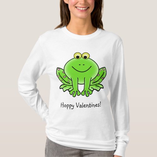 Love Frog Funny Greeting Hoppy Valentines Day T_Shirt