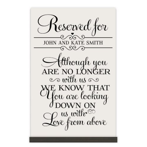 Love From Above Reserved Wooden Base Memorial Sign