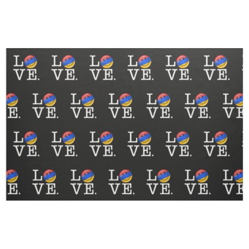Love From Armenia Smiling Flag Fabric