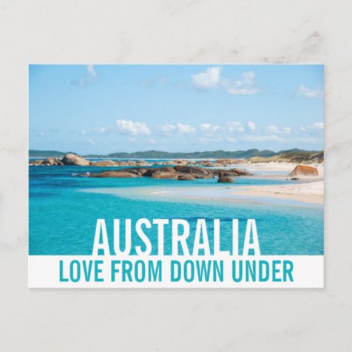 Love From Australia Beach Landscape Paradise Postcard