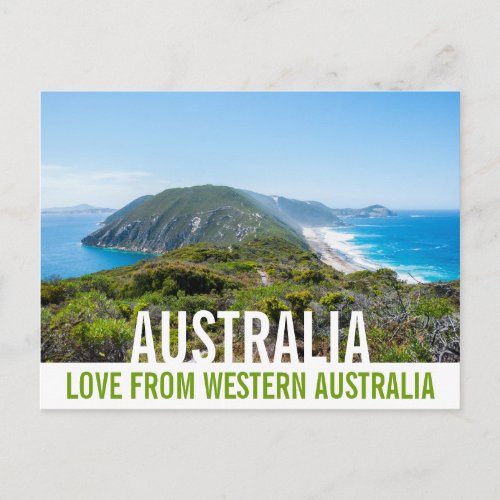 Love From Australia Coastal Landscape Cliffs Postcard