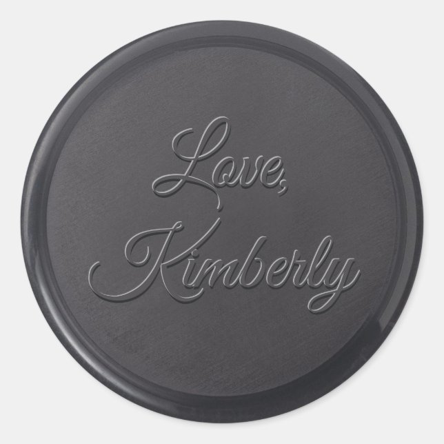 Love From Black Wax Seal Sticker (Front)
