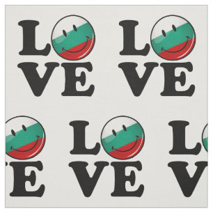 Love From Bulgaria Smiling Flag Fabric