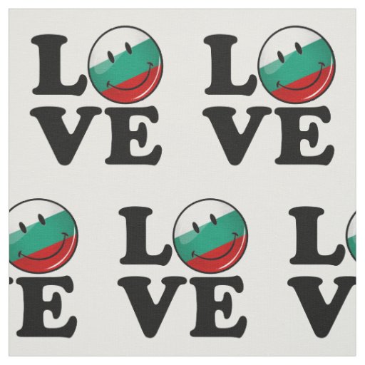 Love From Bulgaria Smiling Flag Fabric