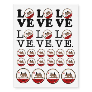 Love from California Temporary Tattoos