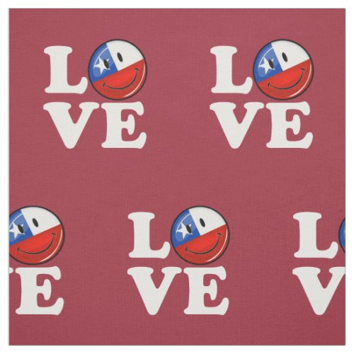 Love From Chile Smiling Chilean Flag Fabric