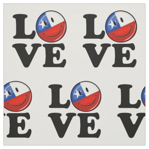 Love From Chile Smiling Chilean Flag Fabric