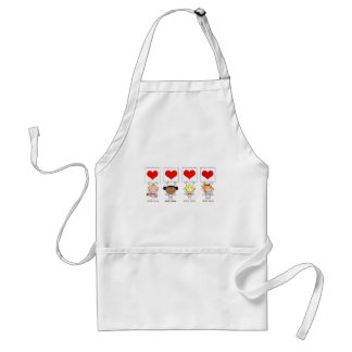 Love from Different Nationalities Adult Apron