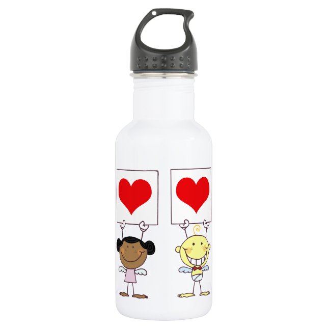 Love from Different Nationalities Water Bottle (Front)
