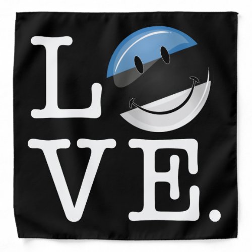 Love From Estonia Smiling Flag Bandana