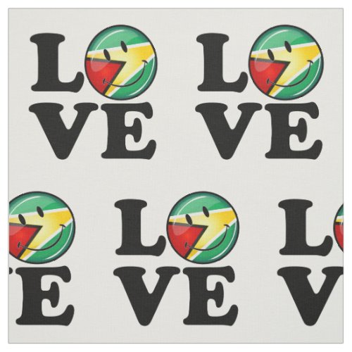 Love From Guyana Smiling Guyanese Flag Fabric