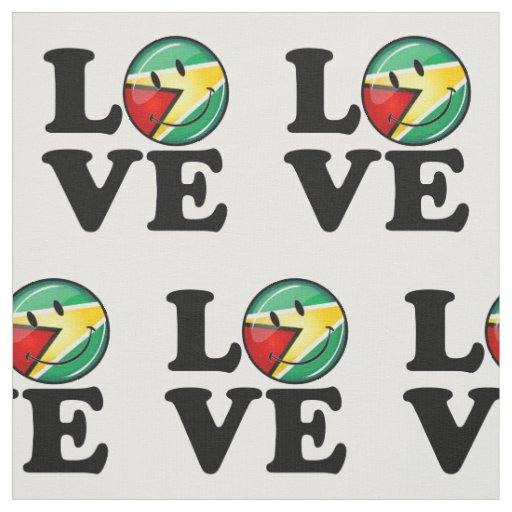 Love From Guyana Smiling Guyanese Flag Fabric