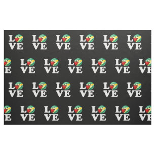 Love From Guyana Smiling Guyanese Flag Fabric