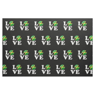 Love from Jamaica Smiling Flag Fabric