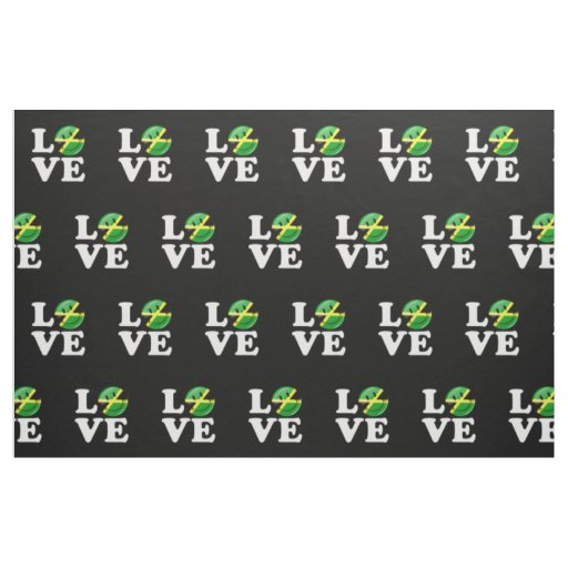 Love from Jamaica Smiling Flag Fabric