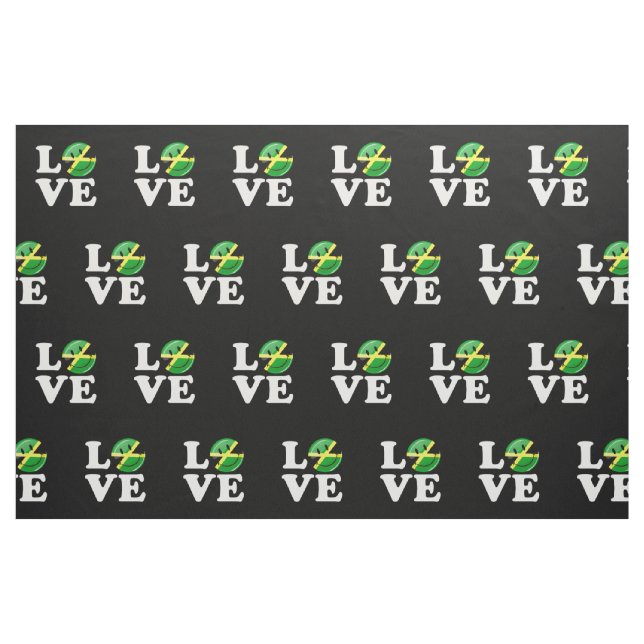 Love from Jamaica Smiling Flag Fabric (Fat Quarter)