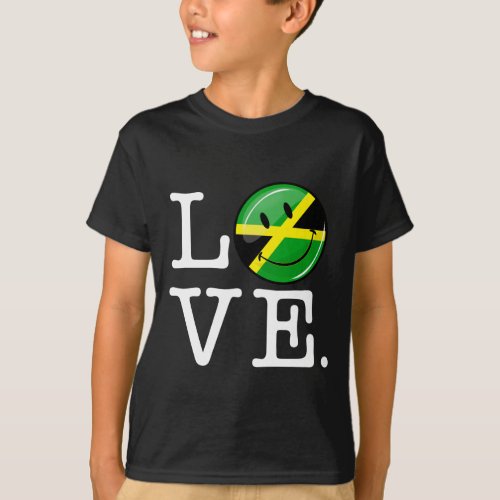 Love from Jamaica Smiling Flag T_Shirt