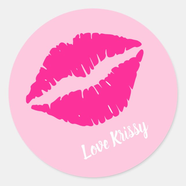 Love From me Bridal Shower Party Classic Round Sticker (Front)