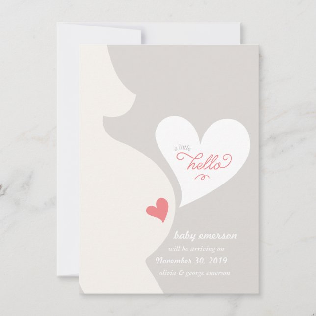 Love From Mommy's Tummy Pregnancy Announcement (Front)