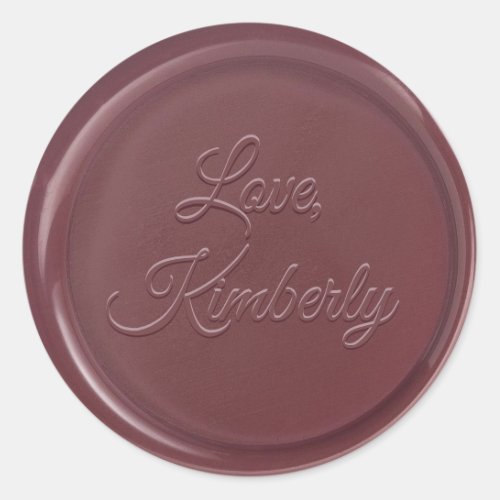 Love From Pearl Gray Wax Seal Sticker