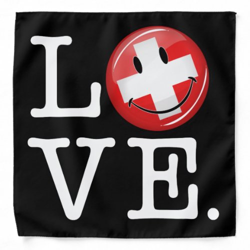 Love From Switzerland Smiling Flag Bandana