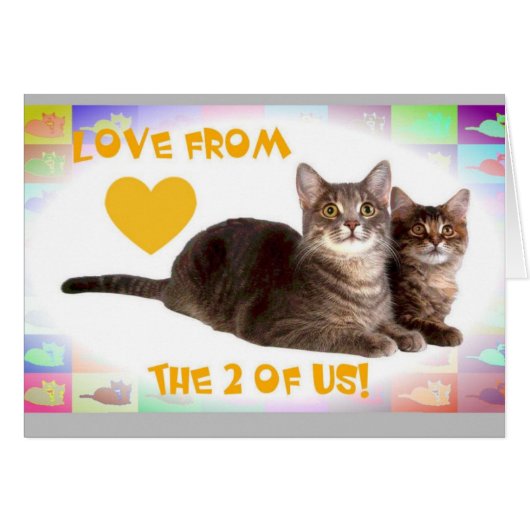 Love from the 2 of Us! Cards (Front Horizontal)