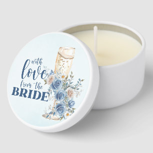 Love from the Bride Something Blue Bridal Shower Mini Candle Favors