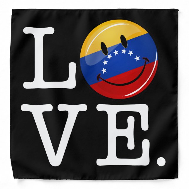 Love From Venezuela Smiling Flag Bandana (Front)