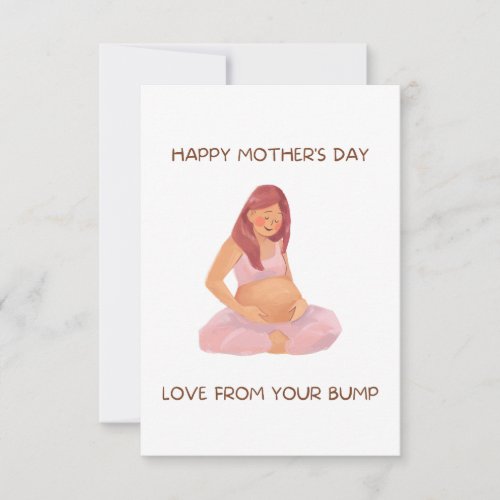 Love from Your Bump A Mothers Day Message Card