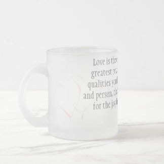 Love Frosted Glass Coffee Mug