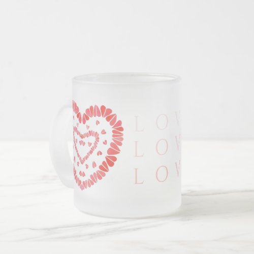 LOVE Frosted Glass Mug