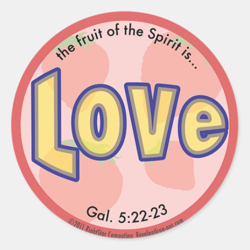 Love Fruit of the Spirit Spots Sticker