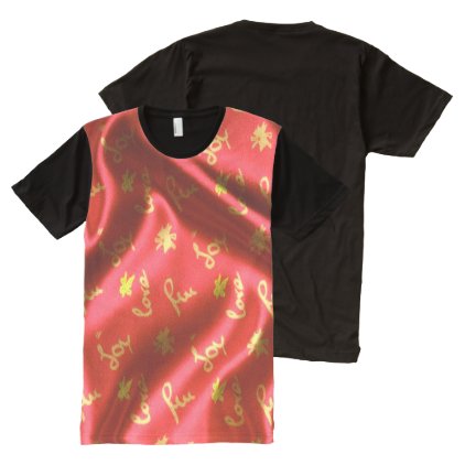 Love,Fun and Joy-Silk,red All-Over-Print T-Shirt