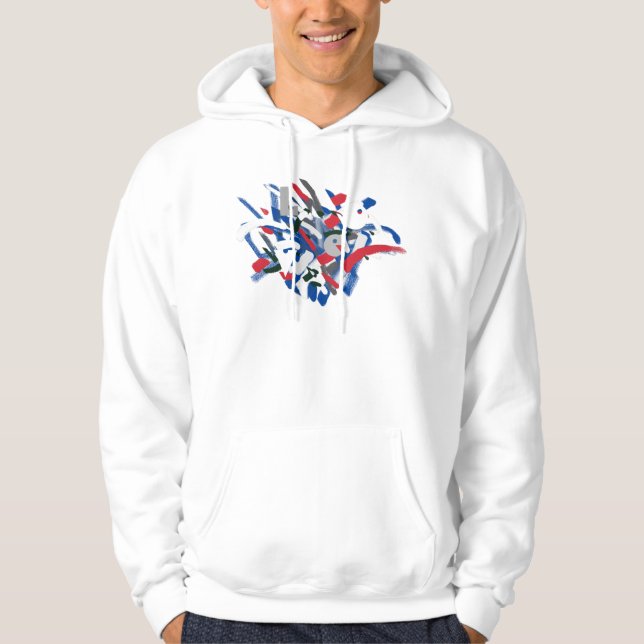Love Funky Paint Brushes Hoodie (Front)