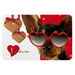 Love. Funny Dog Valentine's Day Gift  Magnet