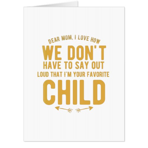 Love Funny mothers day gift for mother her mom mum Card