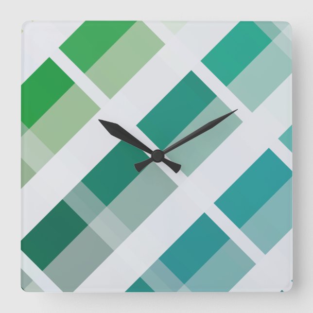 LOVE FUTURE MULTICOLOR INCLINED by masanser Square Wall Clock (Front)