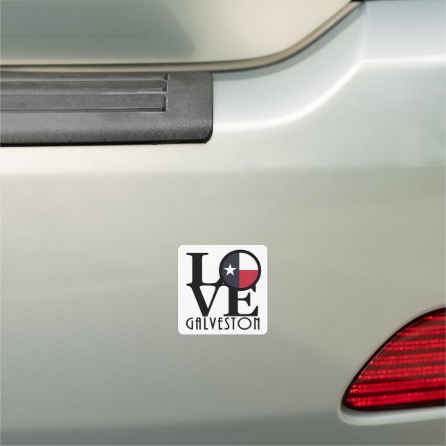 LOVE Galveston  Car Magnet (In Situ)